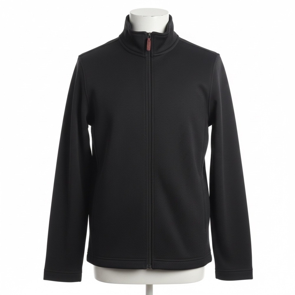 Telluride Clothing Co Full Zip Black Fleece Jacket Small Mens Pockets Soft Shell